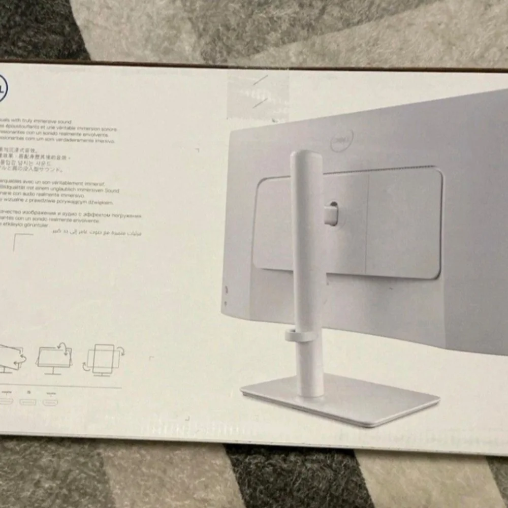 Dell White Monitor with Vibrant Display